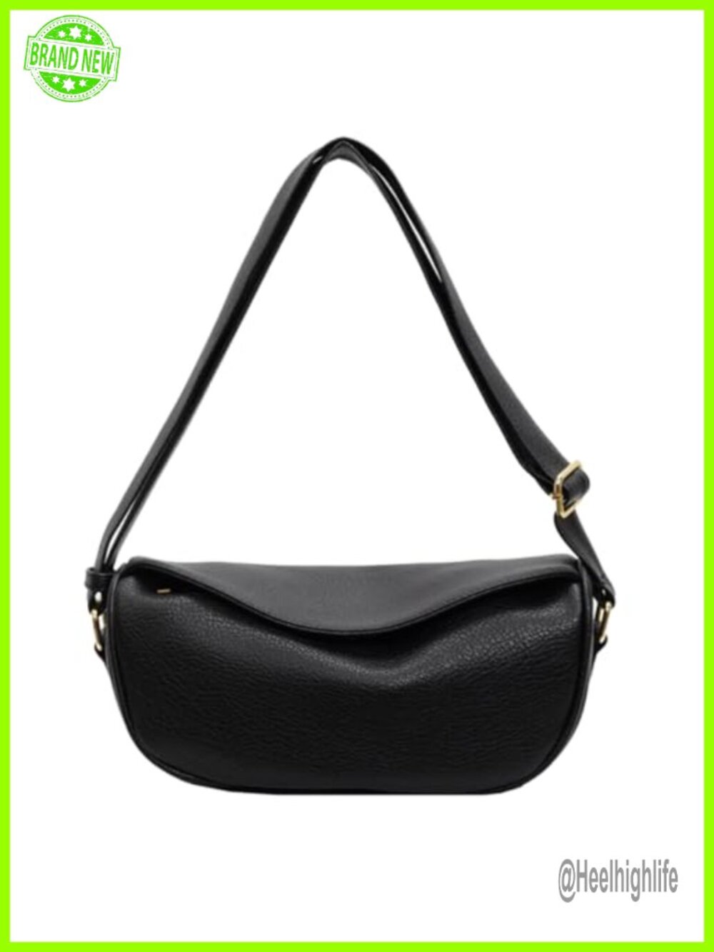 Vegan Leather Zip Dumpling Shoulder Bag Women Crossbody Handbag